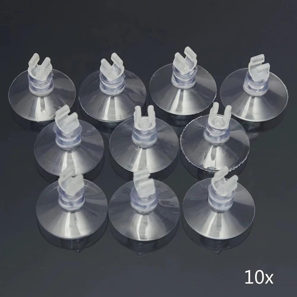 Soportes con ventosa para tubo de aire de acuario — 10 unidades